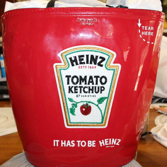 NWT Heinz X Kate Spade New York Large Tote and Key Fob STUNNING! - Picture 3 of 15